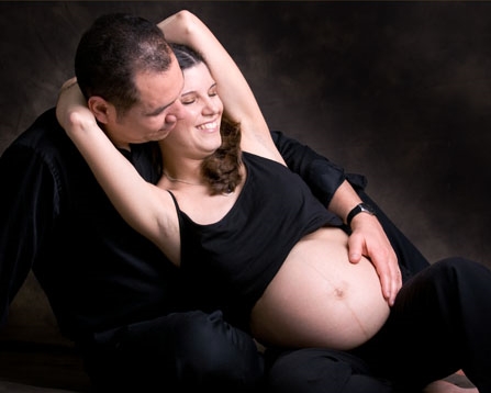 Pregnant woman with husband