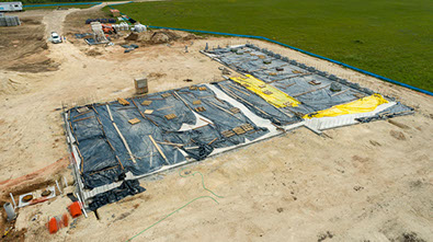 Drone Video of Abilene Regional Airport Fire Station Construction