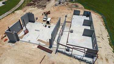Drone Video of Abilene Regional Airport Fire Station Construction