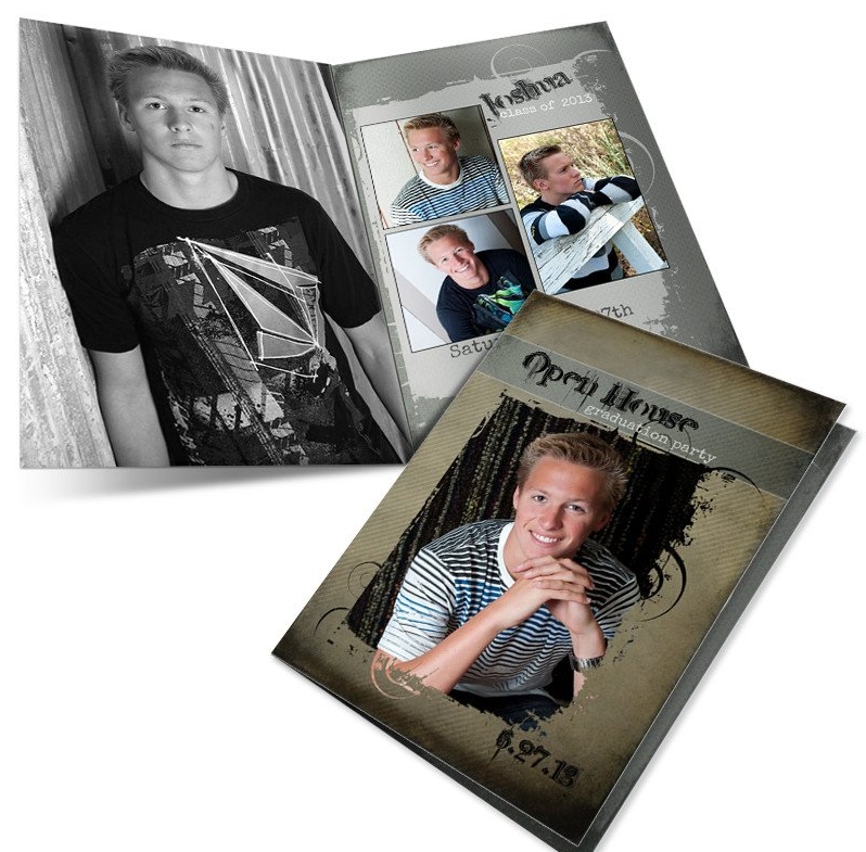 4- Sided Folded Photo Graduation Announcements