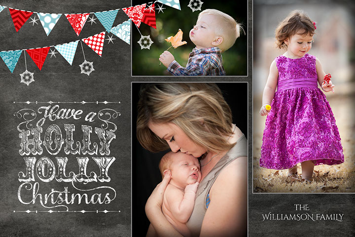 4x6 chalkboard holly jolly