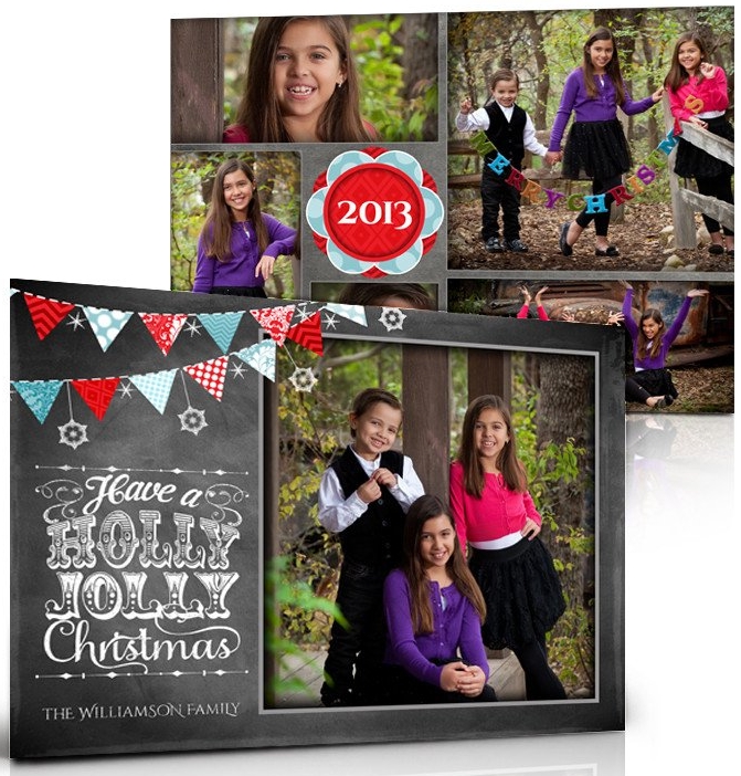 chalkboard holly jolly christmas