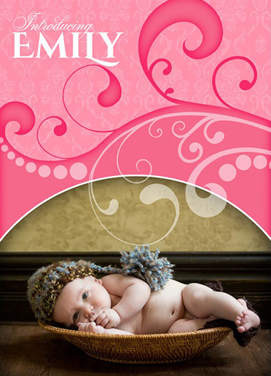 damask swirls 5x7 front