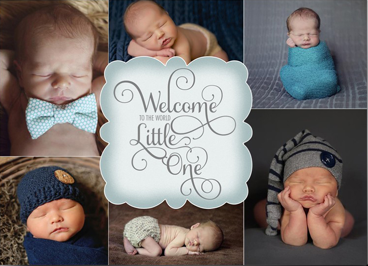 welcome little one 5x7 front